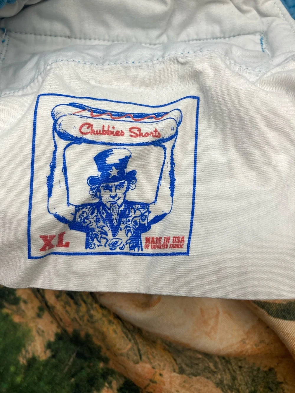 Chubbies Retired HTF Mount Rushmore Graphic Shorts Blue Casual Lounge Swim S597